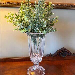 St. George Toscany crystal hurricane lamp candle holder